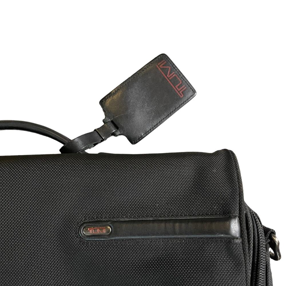 TUMI Leather Trimmed Canvas Briefcase  Description Tumi Briefcase Blank - Picture 3 of 12